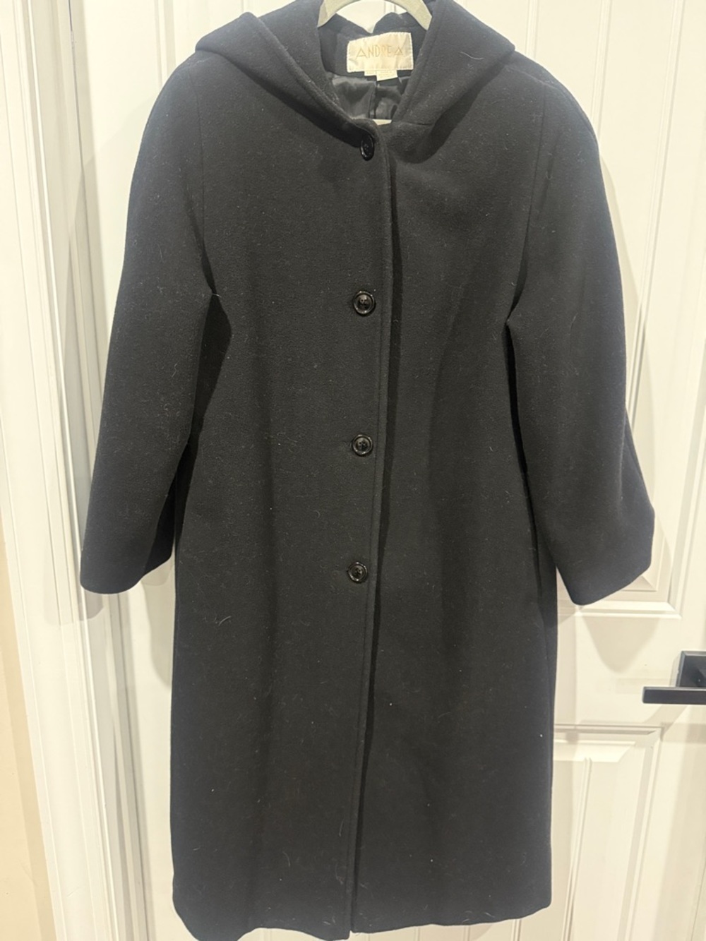 Vintage Wool Long Trench Coat Women Neutral Minimalist Classic Fall Winter Coat